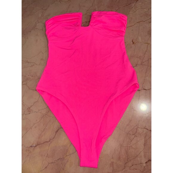 Susana Monaco Wire One Piece in Shocking Pink Small New Womens Bodysuit - Picture 6 of 10